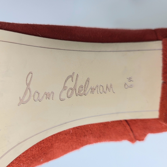Sam Edelman Karlee Red Suede Ankle Boots - Picture 12 of 12